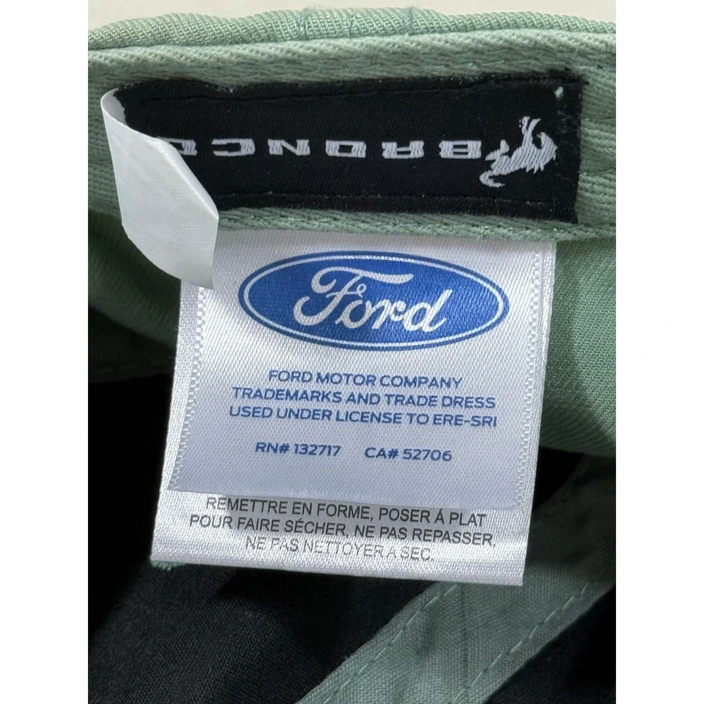 Bronco Ford Bucking Horse Dad Hat Cap Sage Green Adjustable Cotton Embroidered